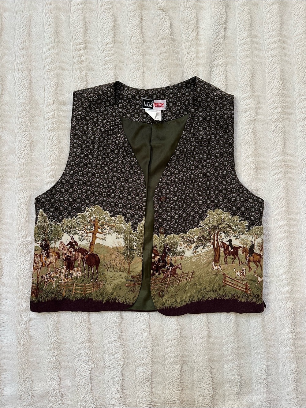 Vintage Equestrian Vest Lucia Petites Size 4